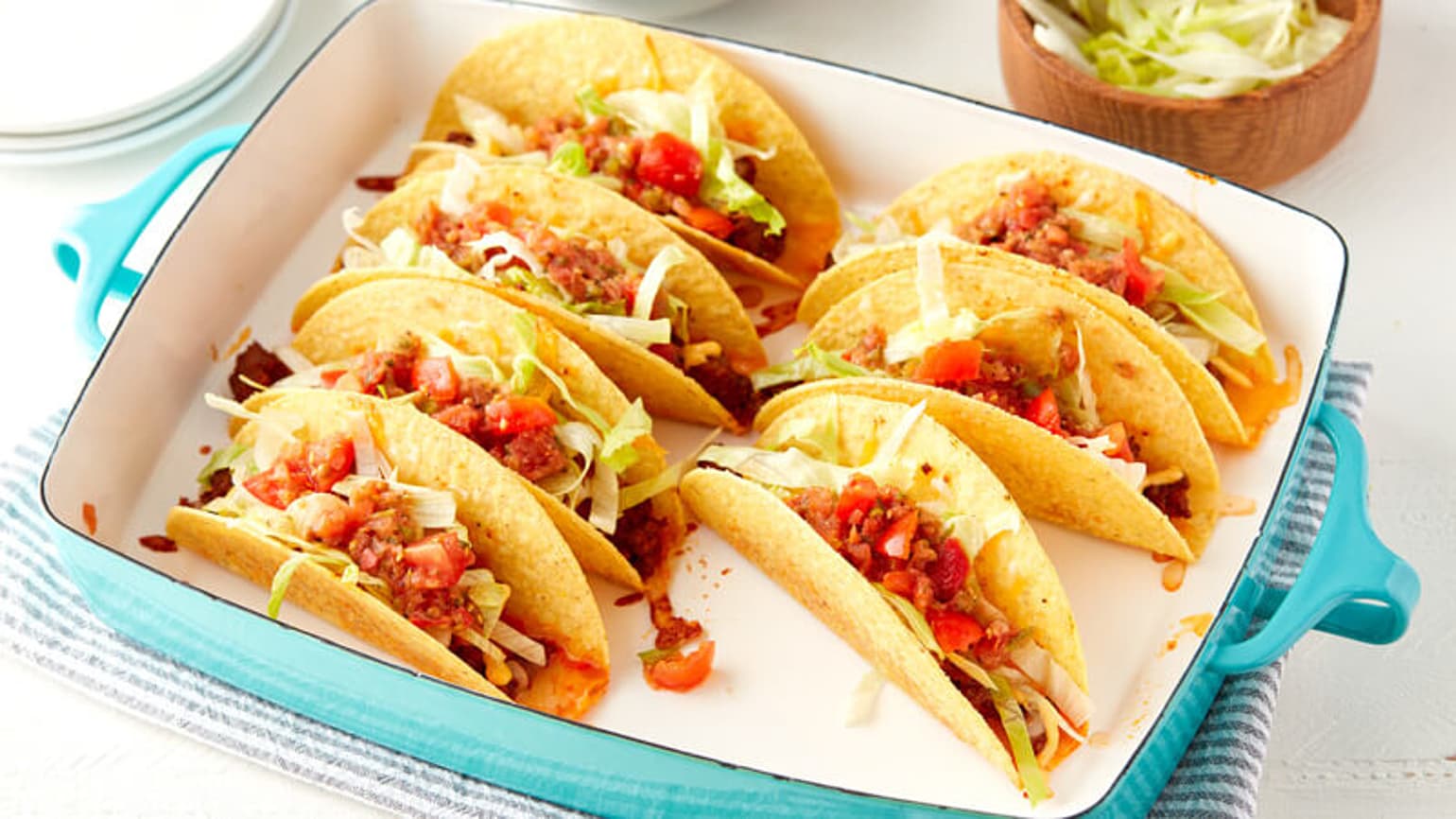 Cheesy Queso Beef Tacos